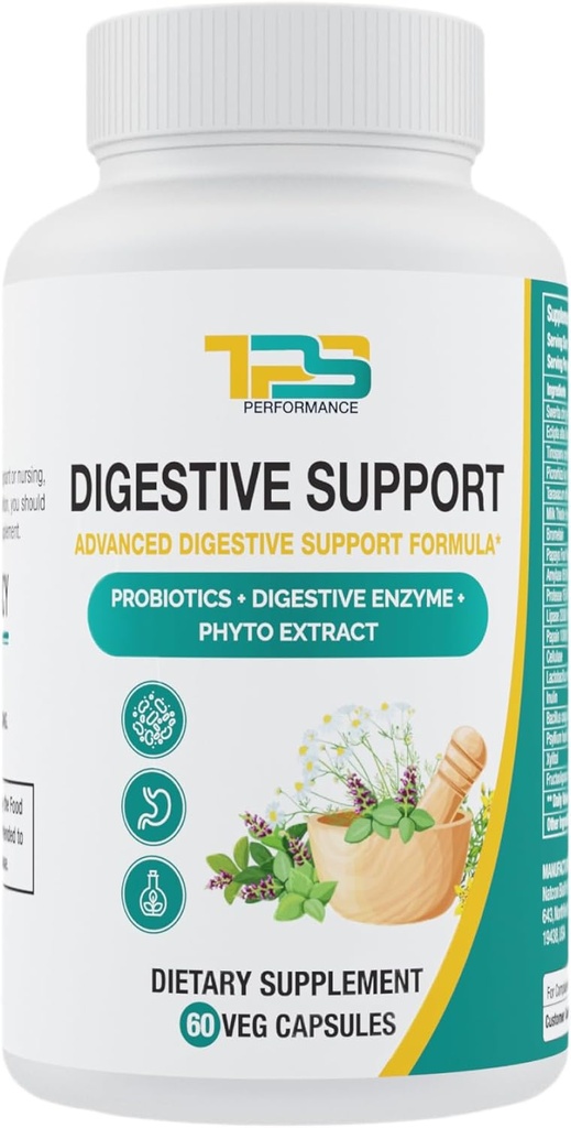 Digestive Support Capsules | Advance Digestive Supports Formula with Probiyotiks, Digestive Enzyme ve Phyto Extract | Gut Health | 60 Veg Capsules