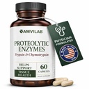 Proteolytic Enzymes - Trypsin & Chymotrypsin - Edema & Inflammation From Toundy - Supports Digestive, Tound & Immune Health - Recovery Boost - Diyetary Supplement -60 Capsules