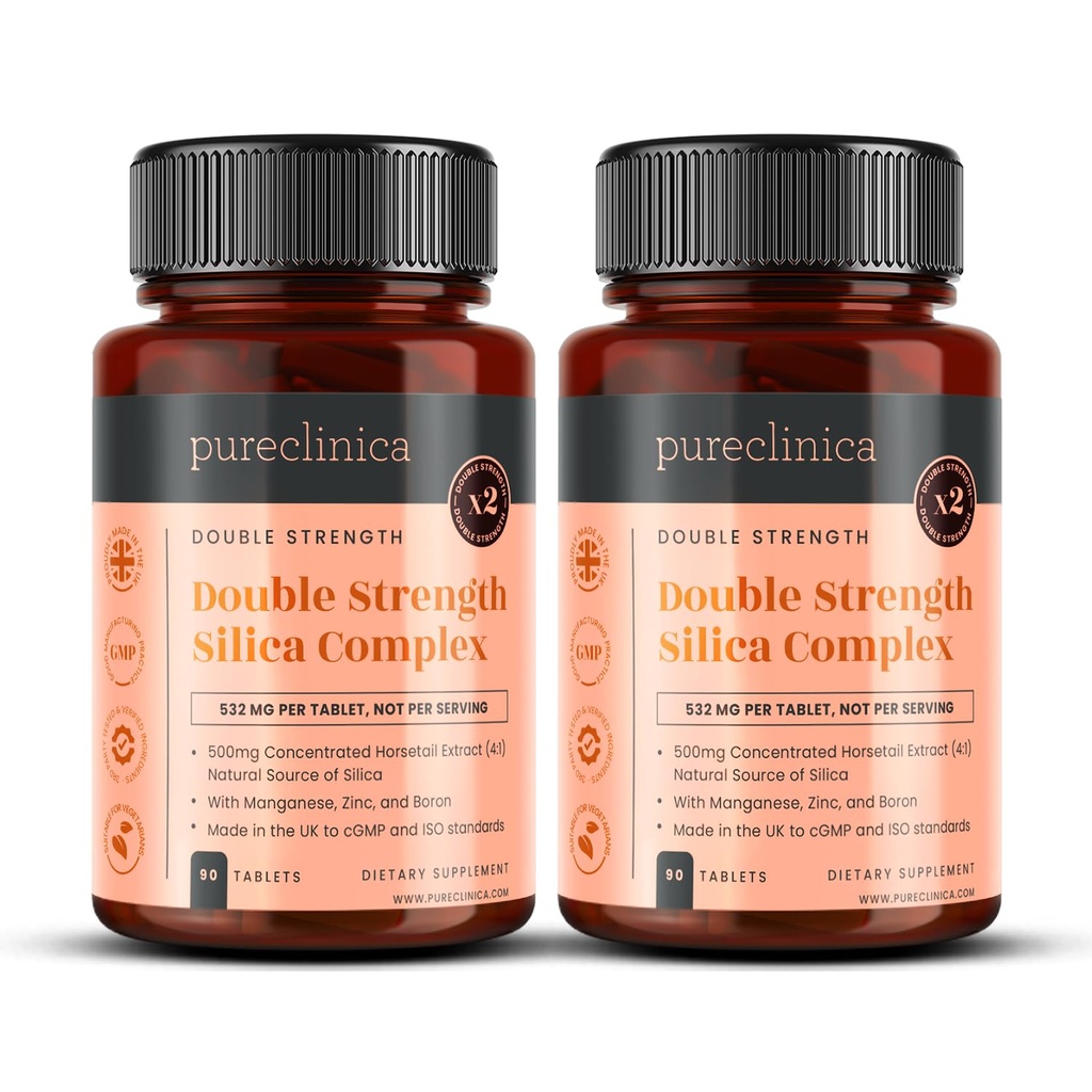 Double Strength Silica Kompleksi - 6 Ay Supply! (2000mg Attail x 180 Tabletler (2) 90 Şişeler)