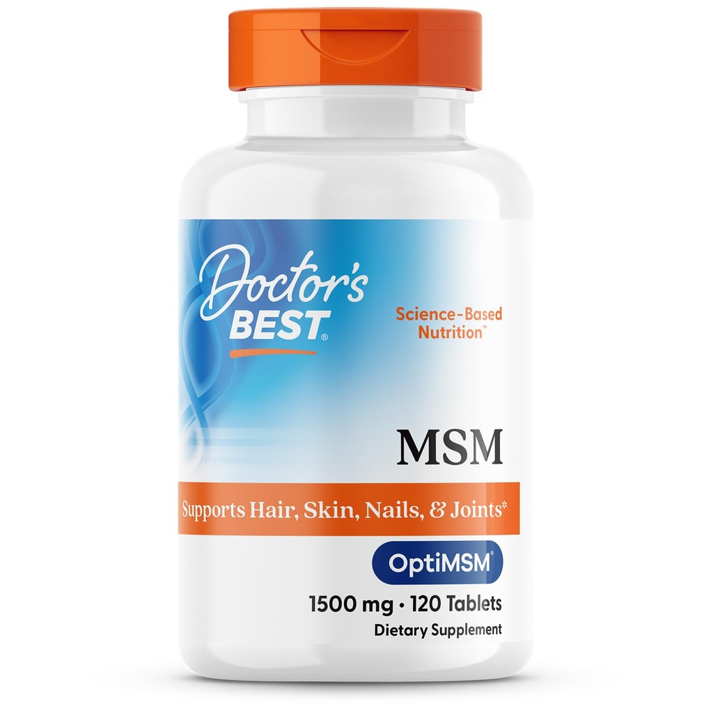 Doktorlar En İyi MSM, Saçları Destekler, Skin, Nails, & Commons, Non-GMO, Gluten Free, Vegan 120 Tabletler