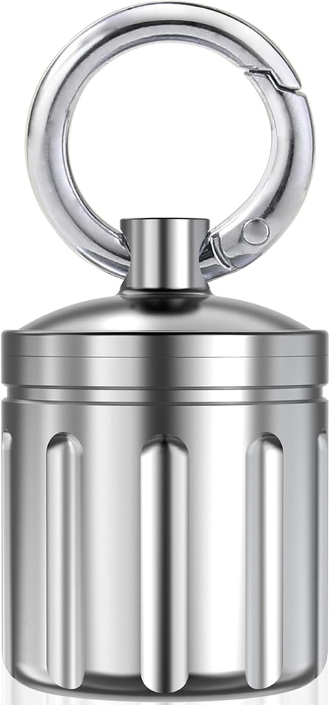 Pill Organizer, paslanmaz Steel, HDMI, Portre Pill Konteyner Single Chamber Box Outdoor Camping, Boyut: 1.2 x 1.65 inç