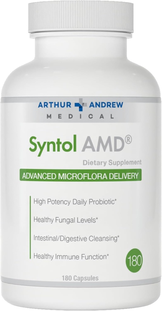 Arthur Andrew Medical, Syntol, 3in-1 Formula Probiyotiks, Prebiyotik Fiber & Yeast Cleansing Multi-Enzymes, 180