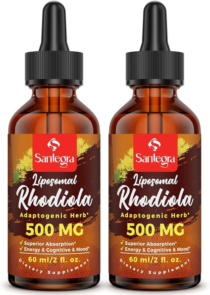 57.000 MG Liposomal Active Rhodiola Rosea Supplement, Rhodiola Root Extract, Υγρό για Υψηλή Απορρόφηση, Rhodiola Rosea Root Extract Βάμμα για Ενέργεια, Άγχος, Mood, Vegan, 120 ml