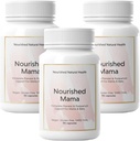Nourished Mama Προγεννητική πολυβιταμίνη - Vegan πολυβιταμίνη για την προκατάληψη, εγκυμοσύνη, επιλόχειο και θηλασμό Υποστήριξη - Σιδήρου-ελεύθερο με μεθυλιωμένο φολικό & υψηλή χοληστερόλη δόσης - 270 κάψουλες