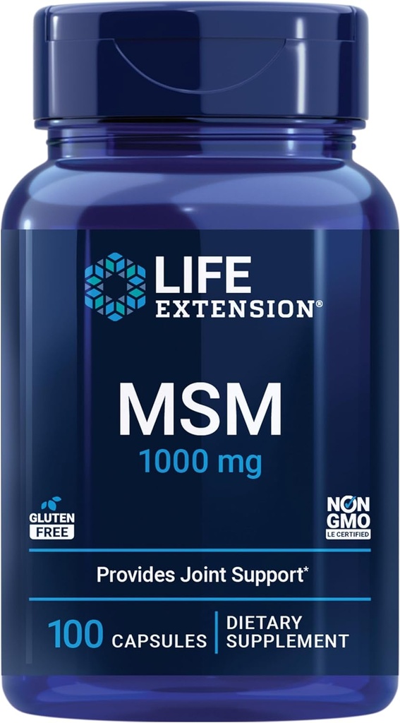 Hayat MSM, 1000 mg, metilsulfonylmethane, Sağlıklı Ortaklar, antioksidan Destek, Gluten-Free, Non-GMO, 100 Capsules