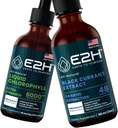 E2H: Sıvı Chlorophyll ve Natural Black Currant Extract | Vegan, Non-GMO - 2 Fl Oz Her (4 Fl Oz Total) - Schen