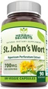 Herbal Sırları St. John's Wort 700 Mg | Vegetarian Capsules Supplement | Non-GMO | Gluten-Free | Made in USA (1 Pack | 180) Count