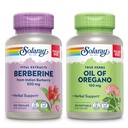 SOLARAY Berberine ve Oregano Sche Petrol - Hint Barberry Plus Oregano Oil Supplement for Powerful Wellness Support - 100 VegCaps/120 Softgels