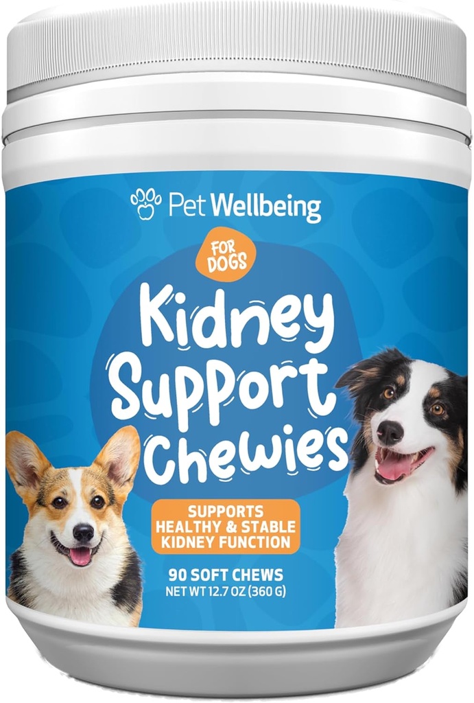 Pet Wellness Kidney Köpekler için Chewies Destek - Vet-Former - Sağlıklı ve Stabil Kidney (Renal) Fonksiyonlar, Normal Akışlar ve Enerji Seviyeleri, Rehmannia, Astragalus - 90 Soft Chews