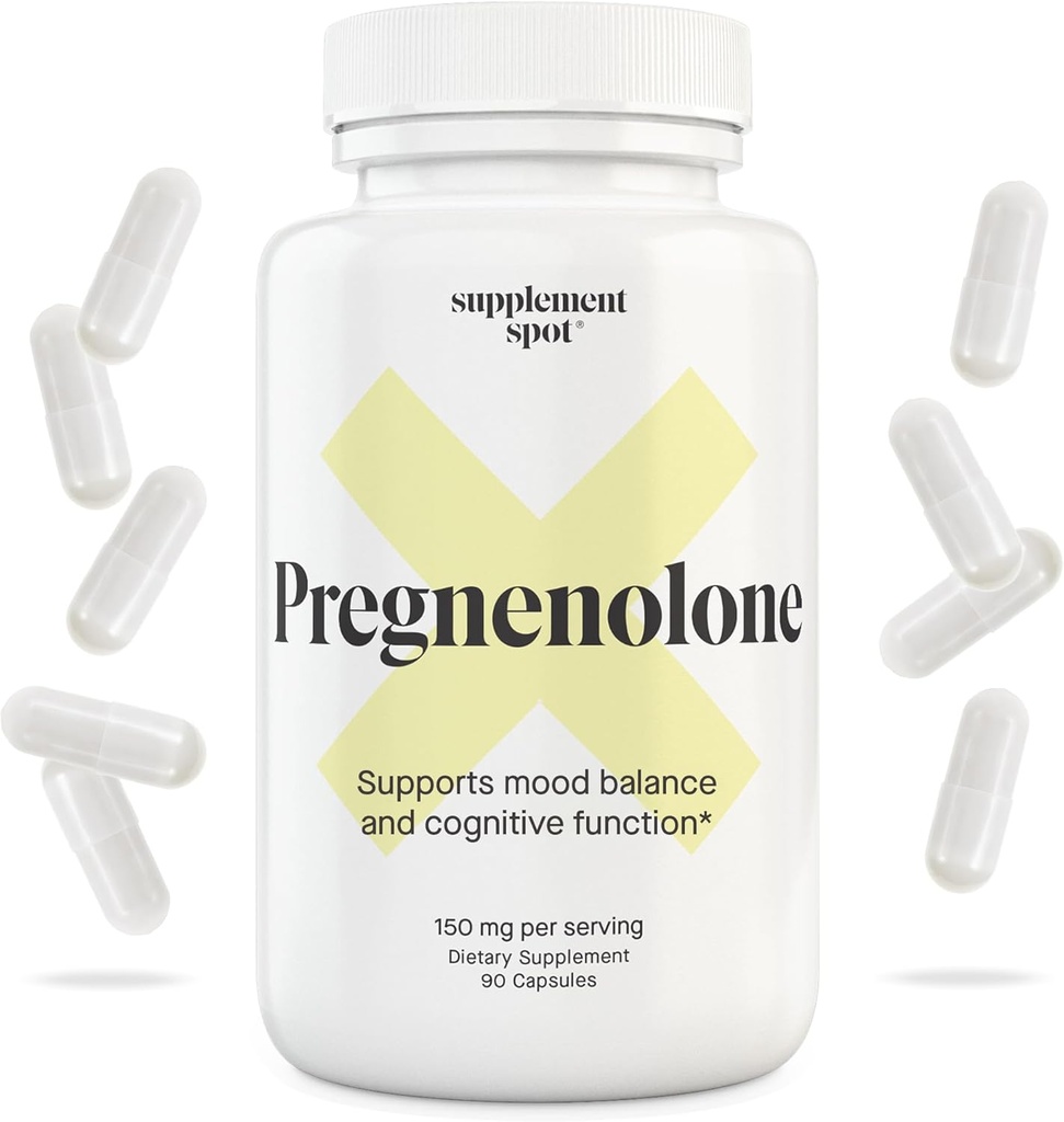 Pregnenolone 150 Mg Energy Supplement – Pregnenolone to Support Healthy Mood for Women & Men (90 Services)
