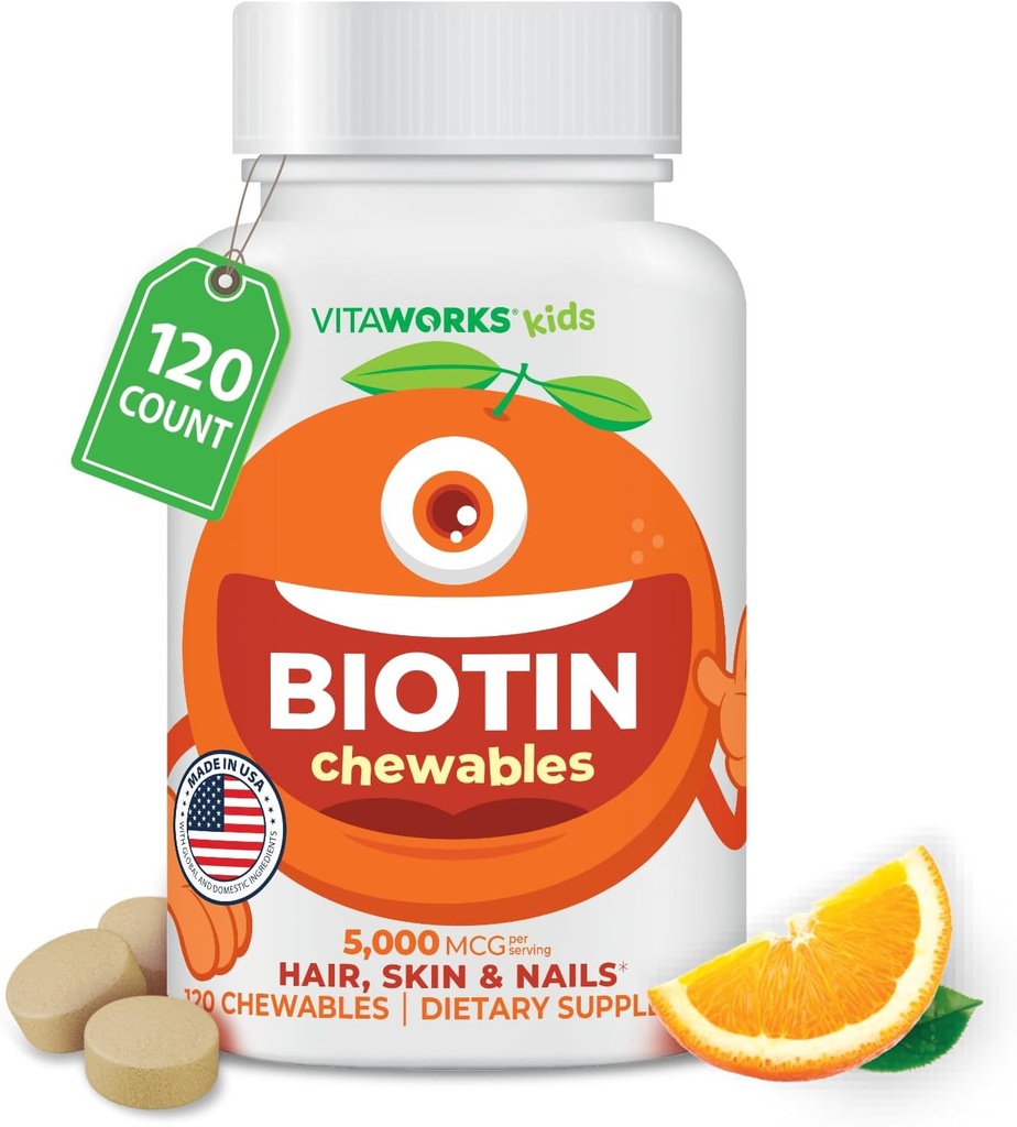Παιδιά Biotin 5000mcg Μασώμενα δισκία 