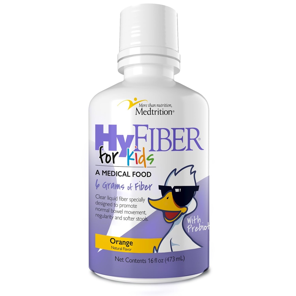 Sadece One Tablespoon'da Çocuklar için HyFiber Sıvı Fiber, Düzenlilik ve Softer Stools, FOS Prebiyotiks for Gut Health, 6 Grams of Fiber, 32 Şişe için hizmet