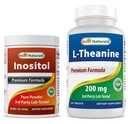 En İyi Doğallar Inositol Toz 1 Lb & L-Theanine 200 mg
