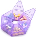 Haftalık Pill Organizer Büyük 7 Gün Pill Box Organizer Günlük Tıp Vakasını Vitamin Balık Yağı Pills Supplements Arthritis Friendly