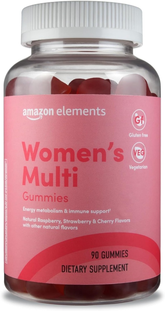 Elements - Adult Women's Organic Multivitamins, 90 Gummies (30 hizmet) Vegetarian, Gluten Free (Önceki Revly)