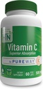 Sağlık Thru Beslenme Vitamini-C 500 mg, Pure Way-C 60 Vegecaps Üstün Aborpsiyon | Sağlıklı Immune Function and Collagen Support | 3rd Party Tested | Vegan, Non-GMO ve Gluten Free