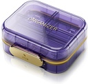 Portable Travel Pill Organizer with 7 Compartments - Perfect Weekly Pill Case Waterproof Pill Box for Daily Vitamins and Medicine, Small Pill Container for Pocket Purse (Purple)