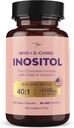 QSTA Myo-Inositol & D-Chiro Inositol Supplement for Women 4100 mg (40:1 Oran) - 9-in-1 Hormonal & Metabolic Support with Folate, B6, B12, D3, çinko & Chromium