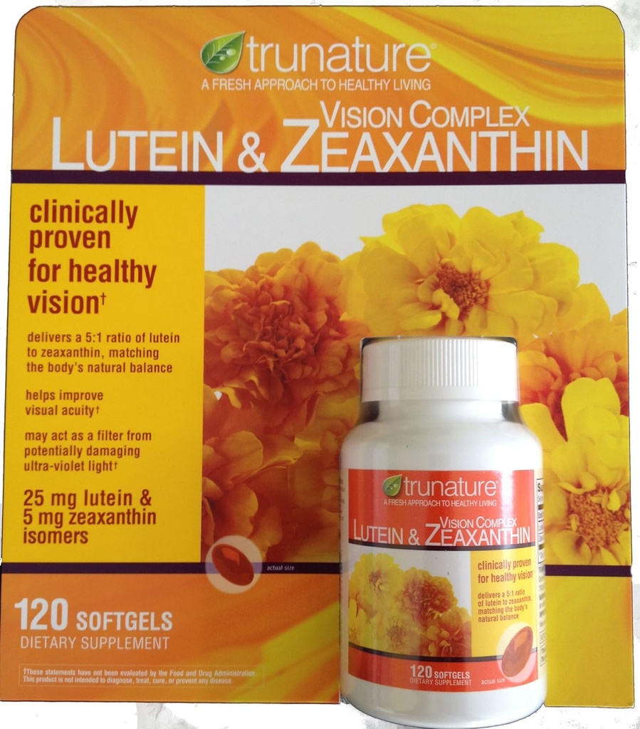 Trunature Lutein ve Zeaxanthin Softgels, 120 Kont
