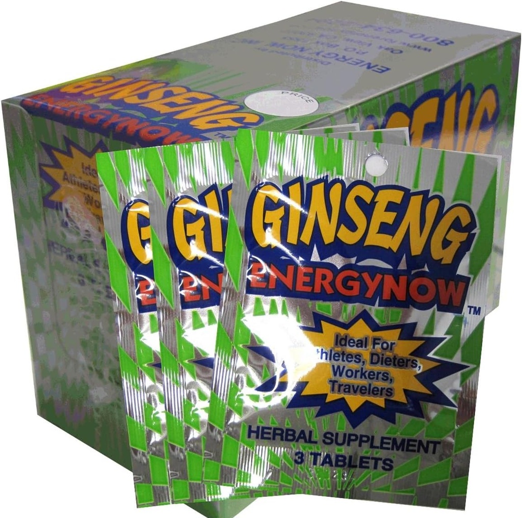 Ginseng Energy Now, 3 πακέτα καρτέλες, 24 κόμης (πακέτο του 1)
