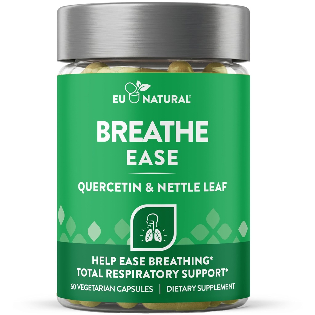 Breathe Inhaler Support Supplement – Sinus, Lungs, Open & Clear Airways – Mevsim Nasal Health, Bronchial Wellness, Sağlıklı Göğüs – Quercetin, D, Bromelain Pills – 60 Vegetarian Soft Capsules