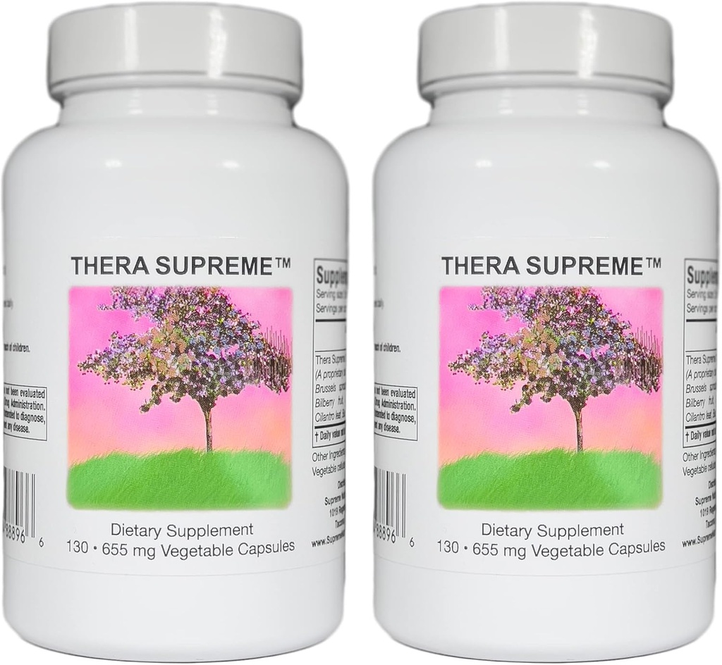 Yüksek Beslenme Thera Supreme, 130 Pure Herbal Kombinasyon Vegetarian Capsules | 2 Pack