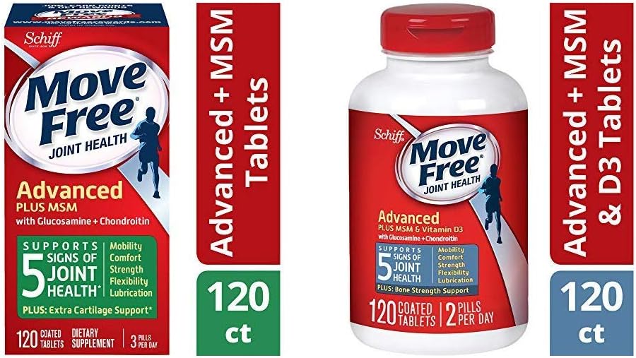 Free Glucosamin & Chondroiton Plus MSM Gelişmiş Ortak Sağlık Supplement Tabletleri (120) ve Konndroitin Plus MSM & D3 Gelişmiş Ortak Sağlık Supplement Tabletleri (120)