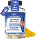 Glucosamine Chondroitin MSM Turmeric & Boswellia 90 Capsules | 8in-1 Flexability & Mobility | Ortak Supplement for Men & Women – Support Back, Diz, Hips & Commons