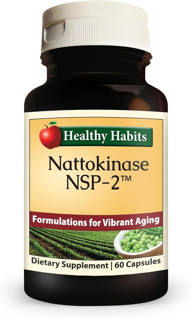 Sağlıklı Alışkanlıklar Nattokinase NSP2 Yüksek Potency Cardiovascular Sağlık Tamam 60 Kont