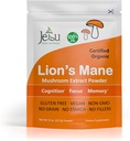 Jetsu Lions Mane Mushroom Toz, Organik, Vegan, Non-GMO Extract Supplement. Beyin Sağlığını Desteklemek içinotropic, Nöron Büyümesini ve Immune Sisteminizi Clarity ve Focus için güçlendirin. (227g)
