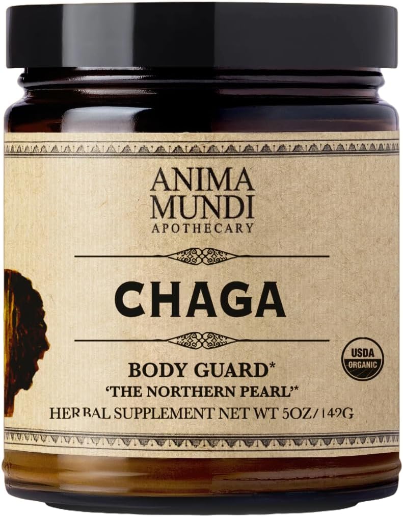 anarşik Mundi Apothecary Chaga Mushroom Toz - Organik Chaga Mushroom Toz - Immune System Support Supplement - Great for Tea, Coffee and More (5oz)