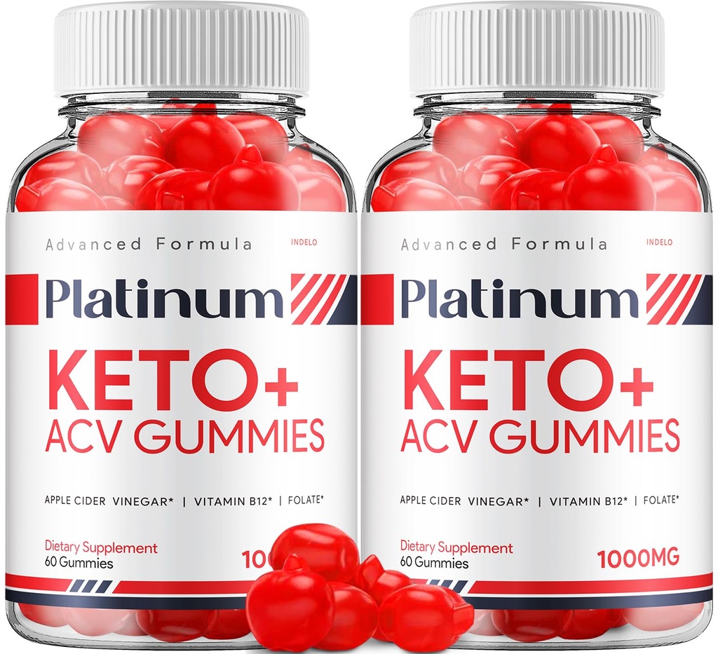 (2 Pack) Platinum Keto ACV Gummies - Gelişmiş Formula Platinum Keto Plus ACV Gummies Apple Cider Vinegar Platinum ACV Gummies Diyetary Supplement Yorumlar Men Women (120 Gummies)