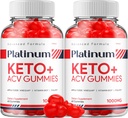 (2 Pack) Platinum Keto ACV Gummies - Gelişmiş Formula Platinum Keto Plus ACV Gummies Apple Cider Vinegar Platinum ACV Gummies Diyetary Supplement Yorumlar Men Women (120 Gummies)
