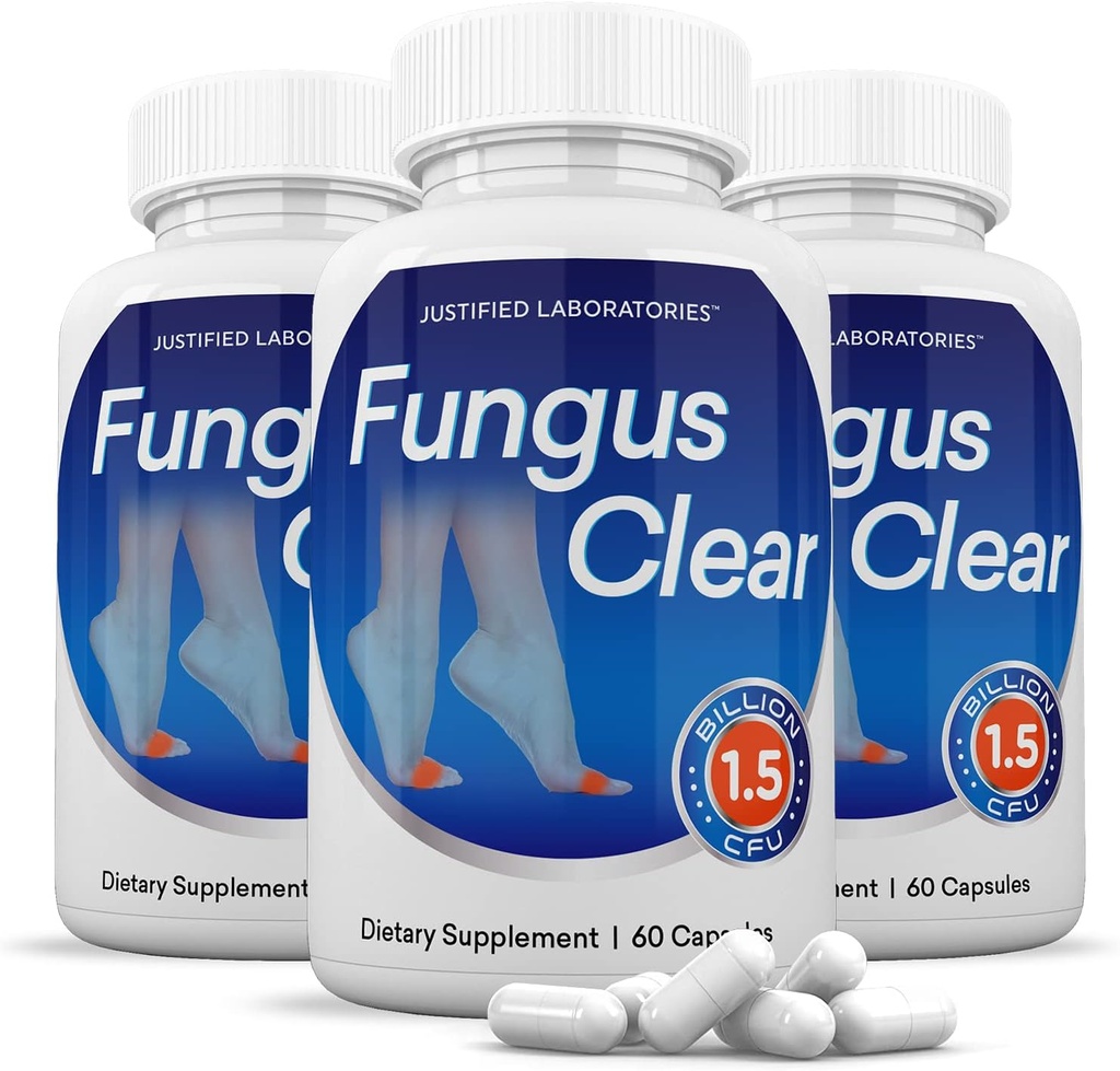 Justified Laboratories (3 Pack) Fungus Clear 1.5 Milyar CFU Probiyotik Pills 180 Capsules