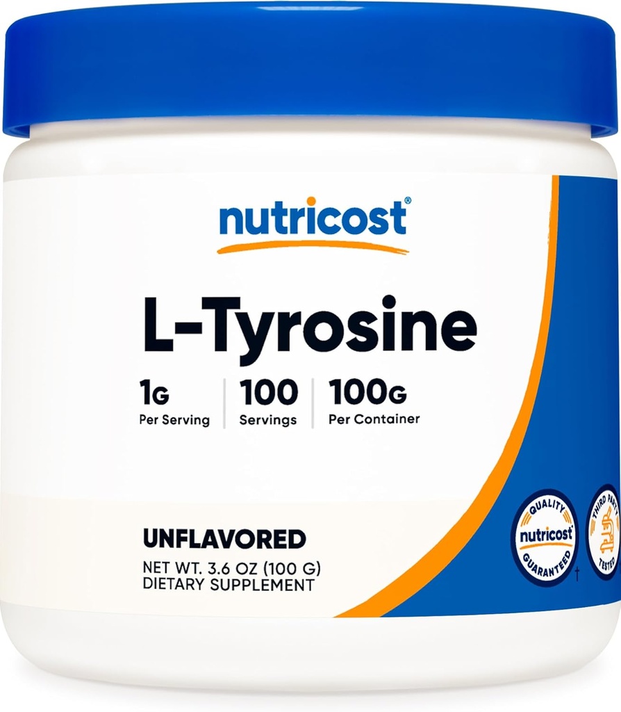 Nutricost L-Τυροσίνης σκόνη 100 γραμμάρια (100 σερβίτσια) - 1G ανά υπηρεσία