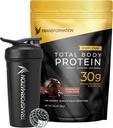 Transformation Chocolate Protein Powder & Performance Insulated Shaker Bottle | 30G Multi-Protein Superblend | Collagen Peptides, Egg White & Plant Blend | MCT Oil | BCAA Amino Acids