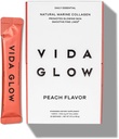 Vida Glow Marine Collagen Toz - Collagen, ile Anti Aging Supplement, Glowing Skin, Güçlü Nails, Sağlıklı Saç | 30 Hizmet, Peach Flavor