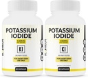(2 Pack) Potasyum Iodide Capsules 130 mg Dose - 60 Hizmet - Tiroid Desteği ve Savunma - KI Pyumine Yourroid Support Vitamins