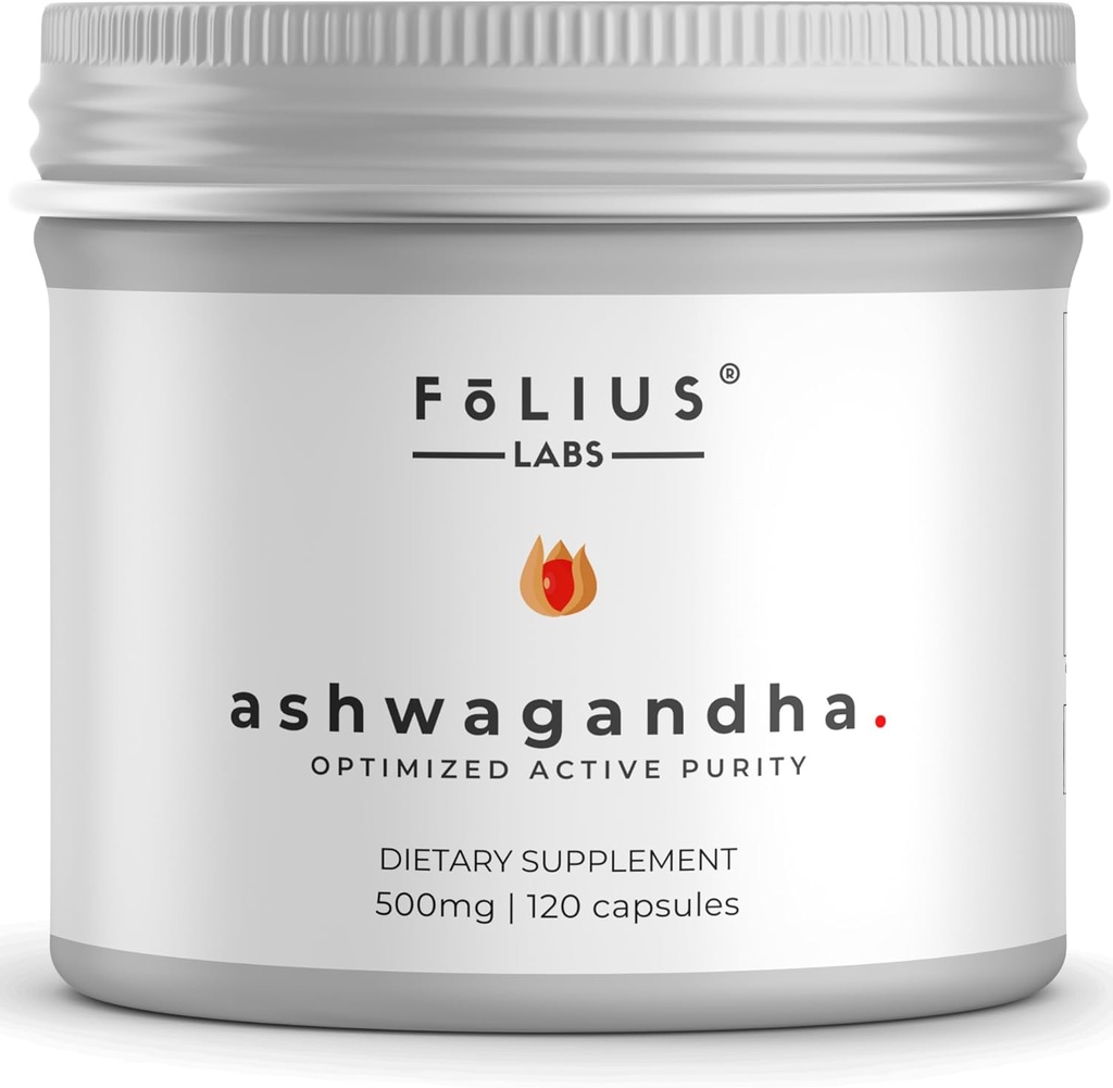 Ashwagandha 7.5% Herbal Energy Support Supplement 500 mg - Stres Yardımı, Doğal Mood Destek - Full Spectrum Ashwagandha Kökleri -120 Capsules