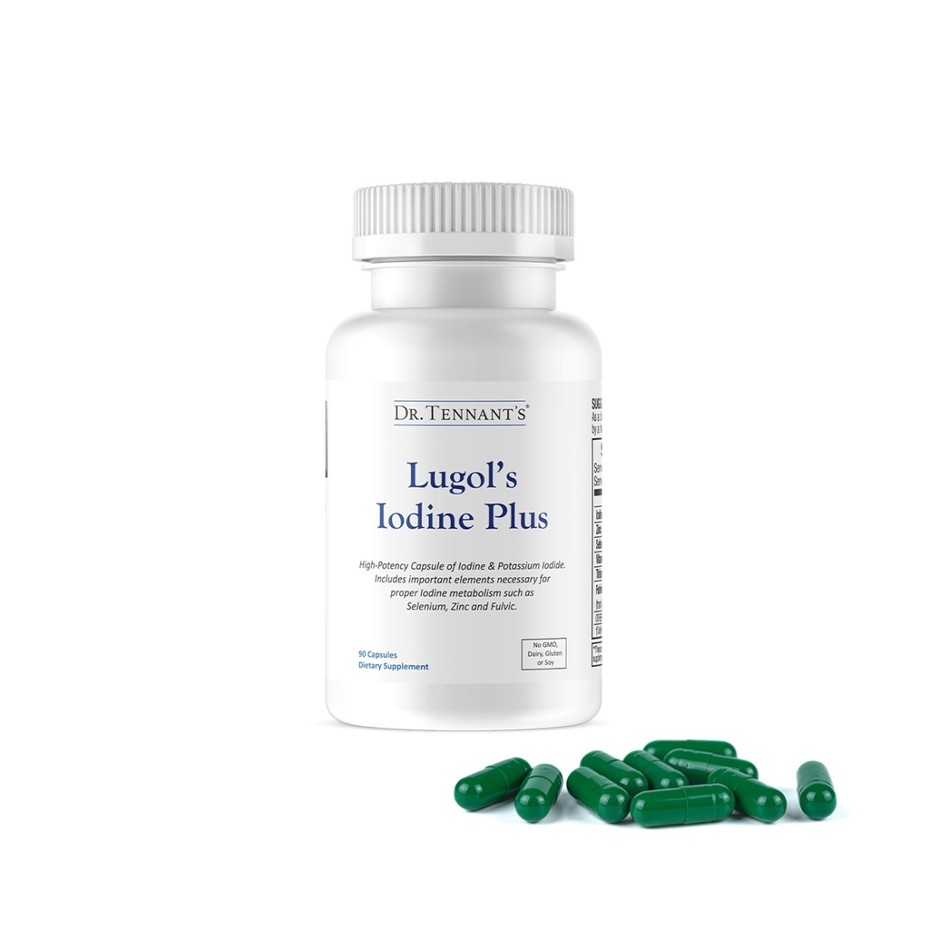 Συμπλήρωμα ιωδίου Dr. Tennant Plus Iodine & Pastium Iodide του Lugol με Essential Co-Factors Selenium, Zinc & Fulvic Acid 