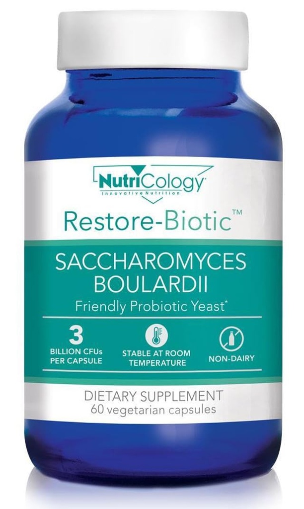 Nutricology Saccharomyces Boulardii Probiyotik Supplement - S. Boulardii Probiyotik Yeast 450 mg, Friendly Probiyotik Kuruluşu, GI Tract Support - 120 Count Count Count Count