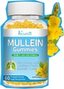 10 σε 1 Mullein Gummies για τους πνεύμονες, Mullein Leaf Extract με Bromelain, Quercetin, Μαγνήσιο - Lung Cleanse Υποστήριξη για την υγιή αναπνοή, 60ct