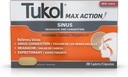 TUKOL Max Action Sinus, Ağrı, Baş Ağrı Yardımı, Bekleyici, Non-Drowsy, 20 Count