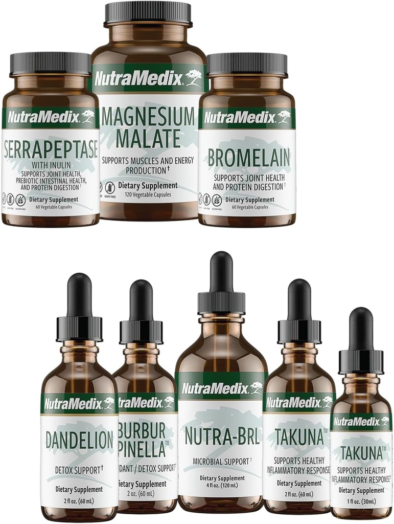 NutraMedix Βότανα Συμπληρώματα για το πλήρες σώμα Detox, Cleanse & Energy Support - Cowden+ Πρόγραμμα Υποστήριξης, Μήνας 1 - Μαγνήσιο Μηλεϊκό, Πρωτολυτικά Ένζυμα και Περισσότερα για Μικροβιακή Ισορροπία