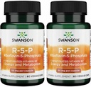 Swanson R-5-P (Riboflavin-5-Phosphate) - B2 Tamam Enerji, Metabolism & Vizyon Sağlık - Doğal Wellness Formula - (60 Capsules) (2 Pack)