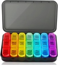 Haftalık Pill Organizer 3 Times A Day, 7 Day Pill Box Büyük Karşılaştırmalar Moisture-Proof Pill Case, Daily Portable Travel Morning Noon Evening Pill Container, for Fish Oils, Vitamins, Supplements