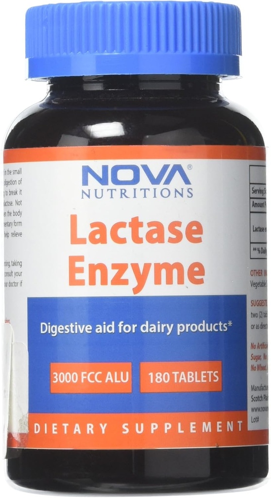 Nova Διατροφή Lactase Enzyme 3000 FCC ALU 180 δισκία