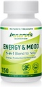 Enerji ve Mood Supplement – Enerjiyi artırmak ve Fatigue, Destek Rahatlama – 150 Capsules – Non-GMO, 3rd Parti Test Edildi – İçsel Beslenme Beslenme