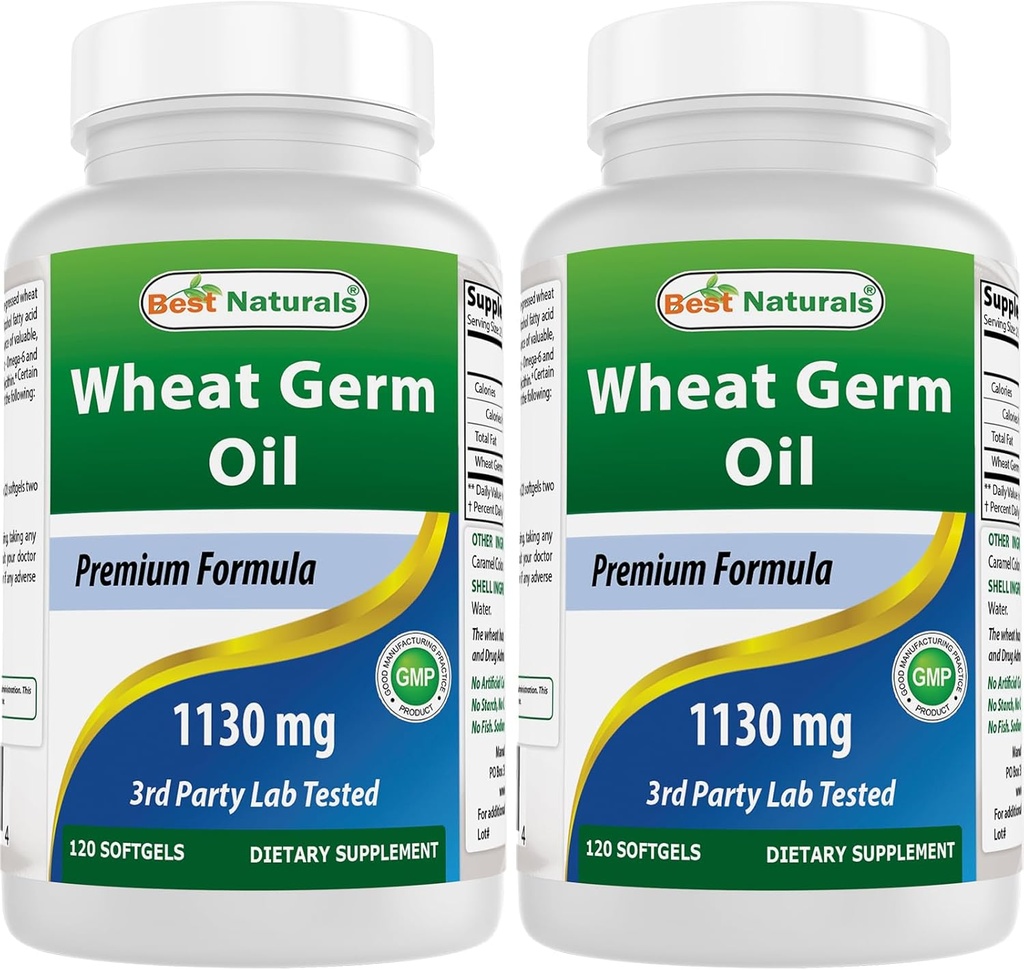 En İyi Doğallar Buğday Germ Petrol 1130 mg 120 Softgels (Pack of 2)