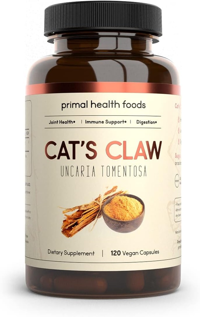Organik Cat's Claw 1000 mg 60 Hizmetler | Immune Support, Digestion and Common Relief | Vegetarian, Organic, Non-GMO & Gluten Free